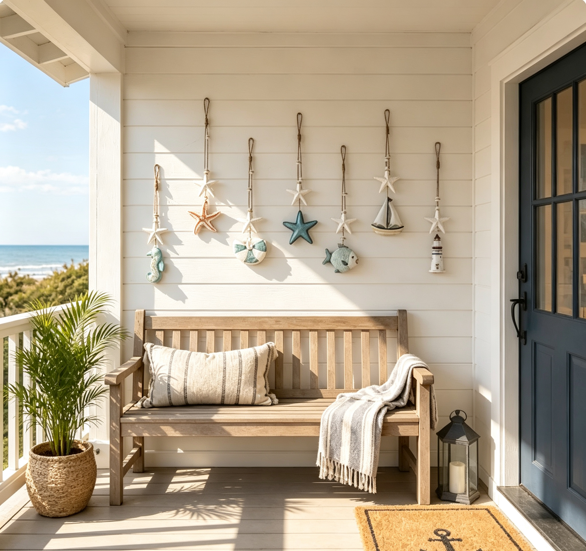 🌊 Seaside Glow Wall Hangings Set of 7 ⭐ Nautical LED Coastal Wall Decor with Remote