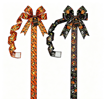 🎃Halloween LED Light‑Up Bow | Spooky Festive Decor 🎇