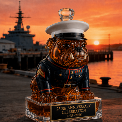 🔥🔥🔥 Limited-Time Offer | 250th Anniversary Military-Inspired Bulldog Whiskey Decanter Set
