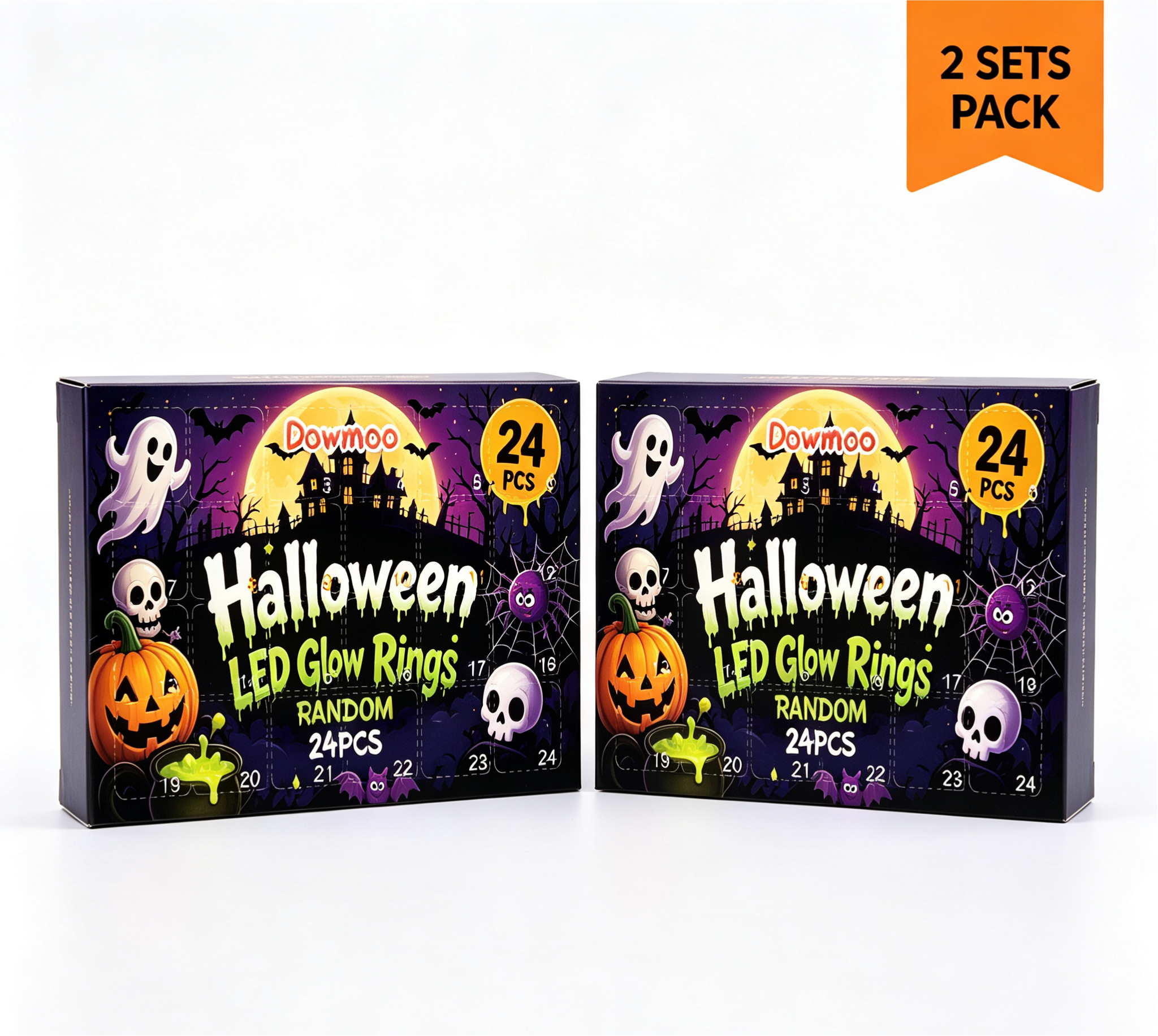 🎃 Halloween LED Glow Rings Blind Box Set ✨