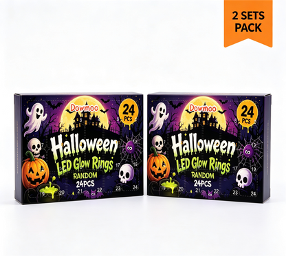 🎃 Halloween LED Glow Rings Blind Box Set ✨