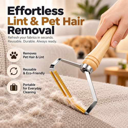 🐾 Reusable Pet Hair & Lint Sweeper – Manual Fabric Cleaner for Sofas, Rugs, Bedding, Clothes & Furniture