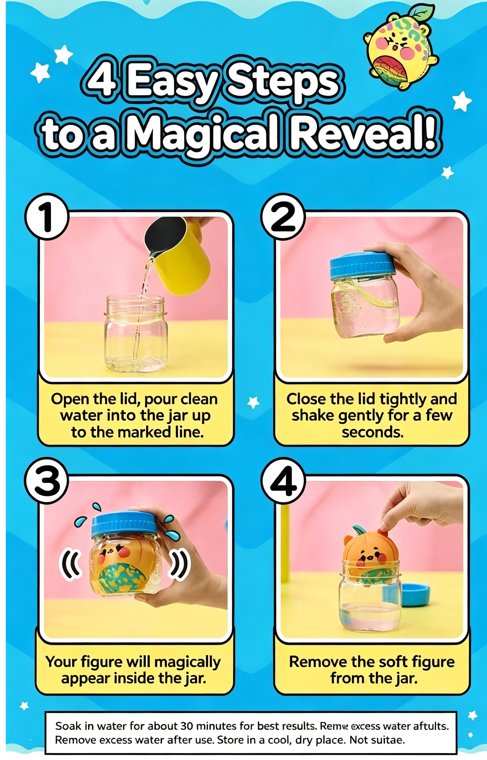 ✨Magic Jellykins Water‑Reveal Surprise Squishy Collectible Toy for Kids