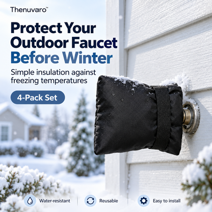 ❄️ 4-Pack Winter Faucet Covers — Protect Outdoor Faucets From Freezing & Costly Repairs