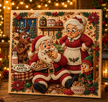 🎅🎄Funny Christmas Diamond Painting Kit | Humorous Festive DIY Bead Art Wall Decor 🎁