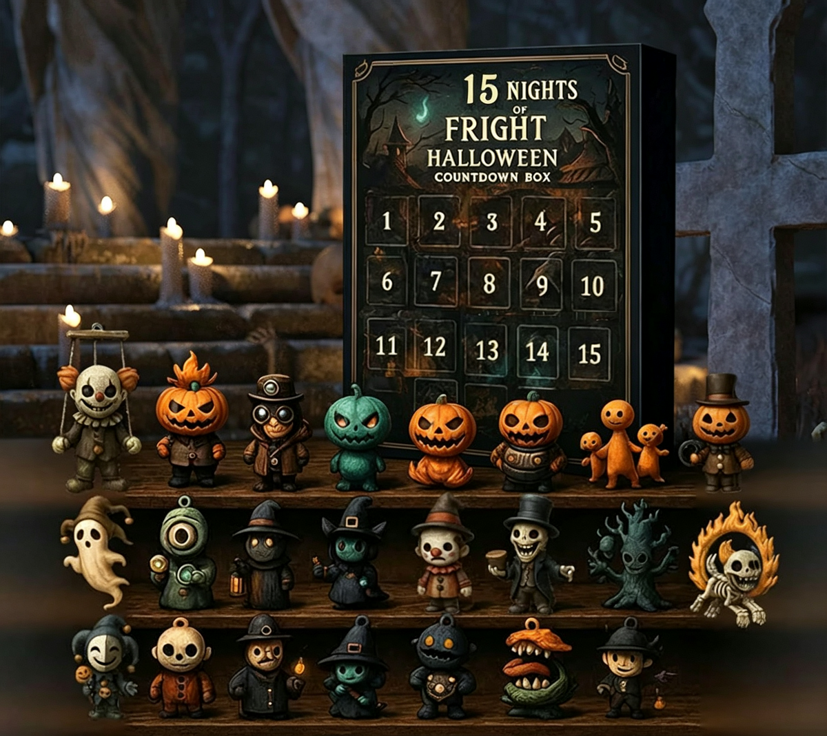🎃2026 Halloween Countdown Advent Calendar Gift Box - 31 Nights of Fright Blindbags Surprise Set👻