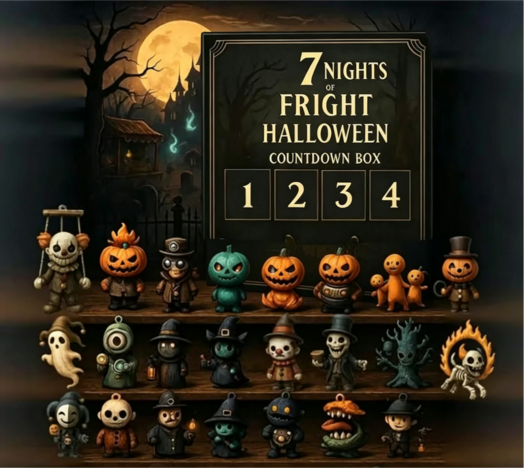 🎃2026 Halloween Countdown Advent Calendar Gift Box - 31 Nights of Fright Blindbags Surprise Set👻