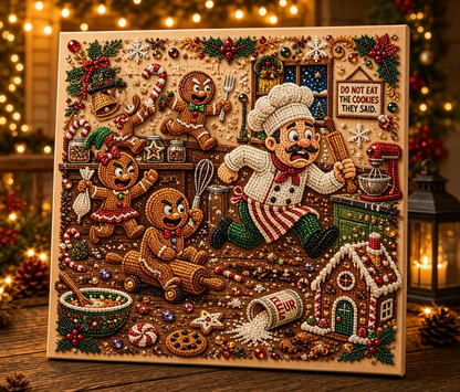 🎅🎄Funny Christmas Diamond Painting Kit | Humorous Festive DIY Bead Art Wall Decor 🎁