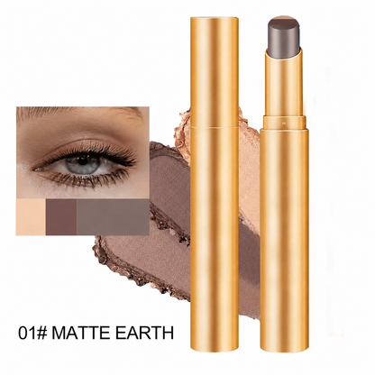 ✨3‑in‑1 Eyeshadow Stick | 3 Color Cream Shimmer Eye Makeup Stick