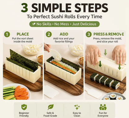 🍣 Easy Sushi Roll Mold for Homemade Japanese-Style Rolls at Home