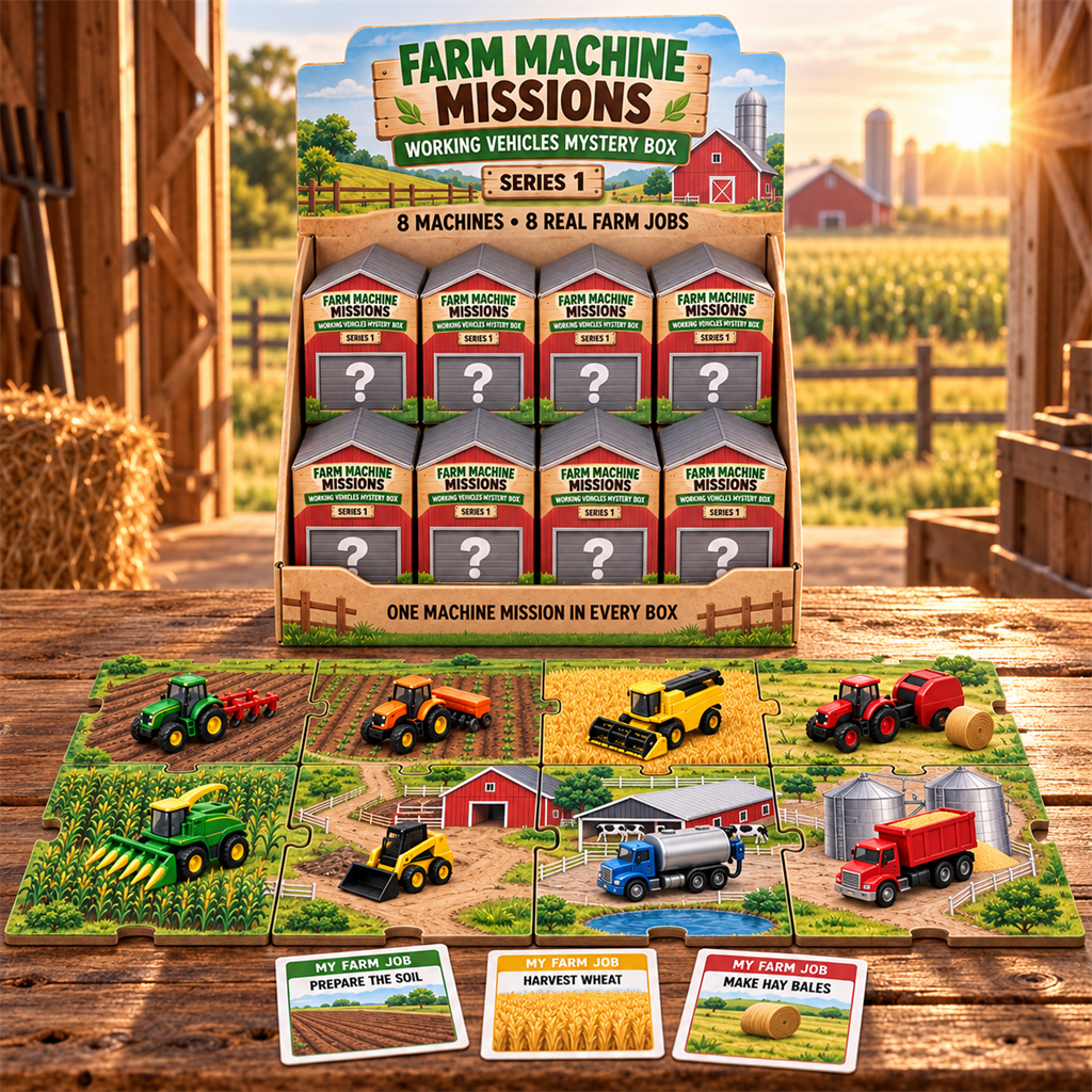 🚜 Farm Machine Missions Mystery Box – 8 Working Vehicles & Real Farm Jobs 🌾