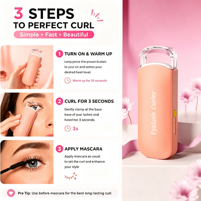 Rechargeable Electric Heated Eyelash Curler - Perfect Lash Curl in Seconds 👁️✨