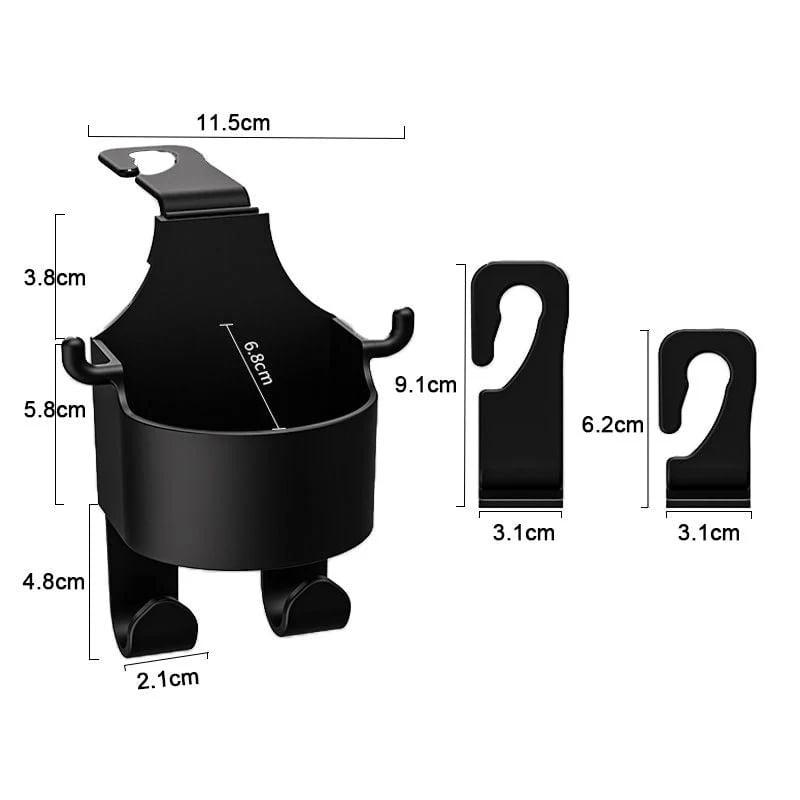 🔥HOT SALE🔥📢📢40% OFF !! ⏰Car Seat Headrest Cup Holder with Hooks