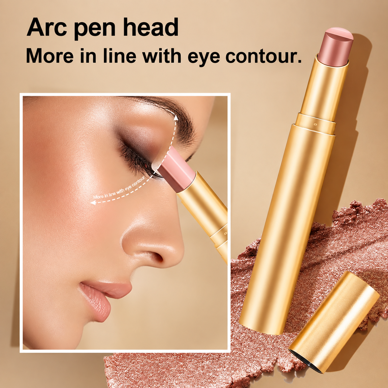 ✨3‑in‑1 Eyeshadow Stick | 3 Color Cream Shimmer Eye Makeup Stick