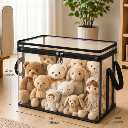 🎁Large Clear Storage Bag 🧺 – Spacious Organizer for Blankets, Clothes & More