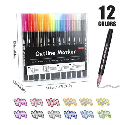 8-Color Highlight Marker Set 🎨 – Colorful Pens for Notes & Studying
