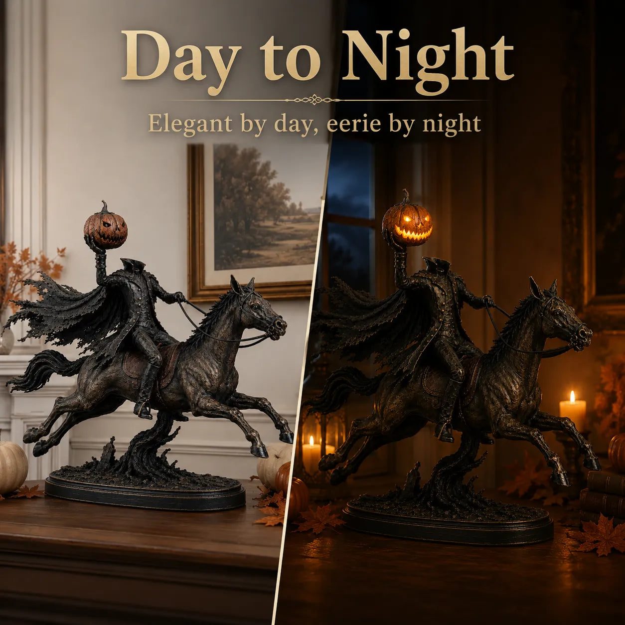 🎃🏇Midnight Chase Headless Horseman Statue | Awaken the Legend of the Hollow(✨Same as the video)