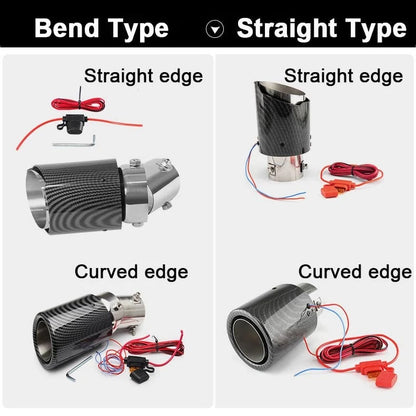 🔴 Universal LED Exhaust Tip Light – Bold Red Rear Glow, Straight Fit