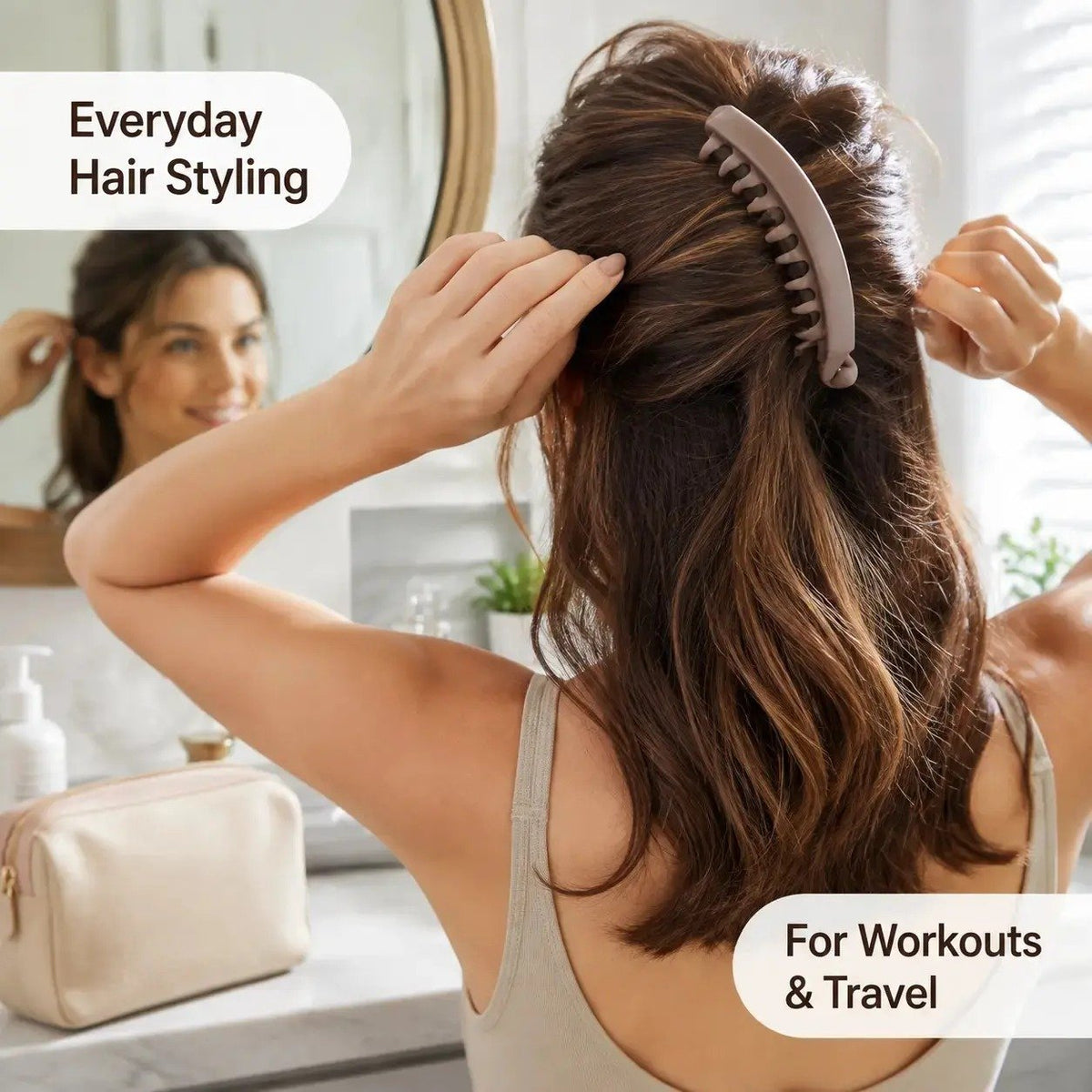 ♀️3-Piece French-Inspired Banana Hair Clip Set – Chic, Secure Updos for Women