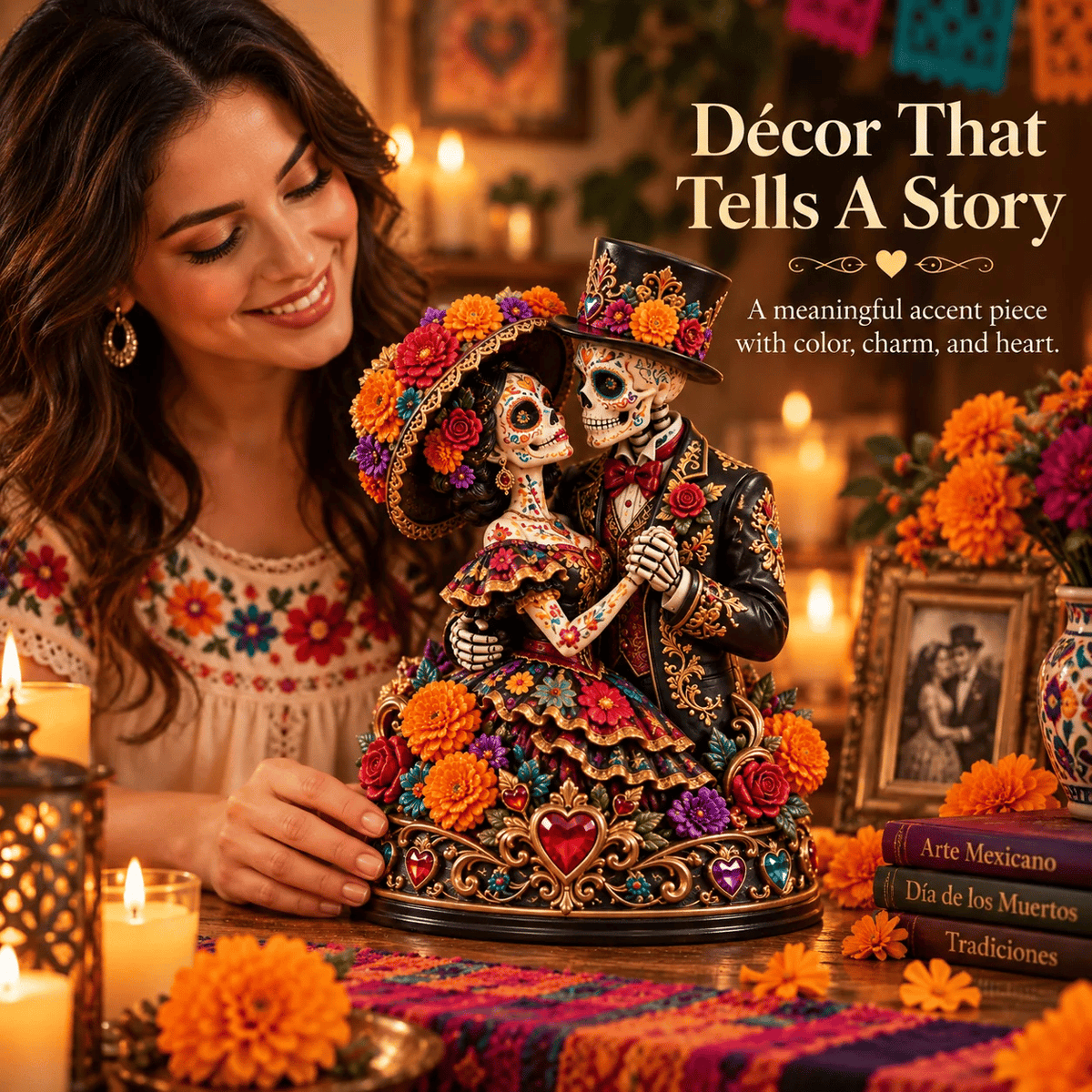 💀 Eternal Dance Skeleton Couple Figurine