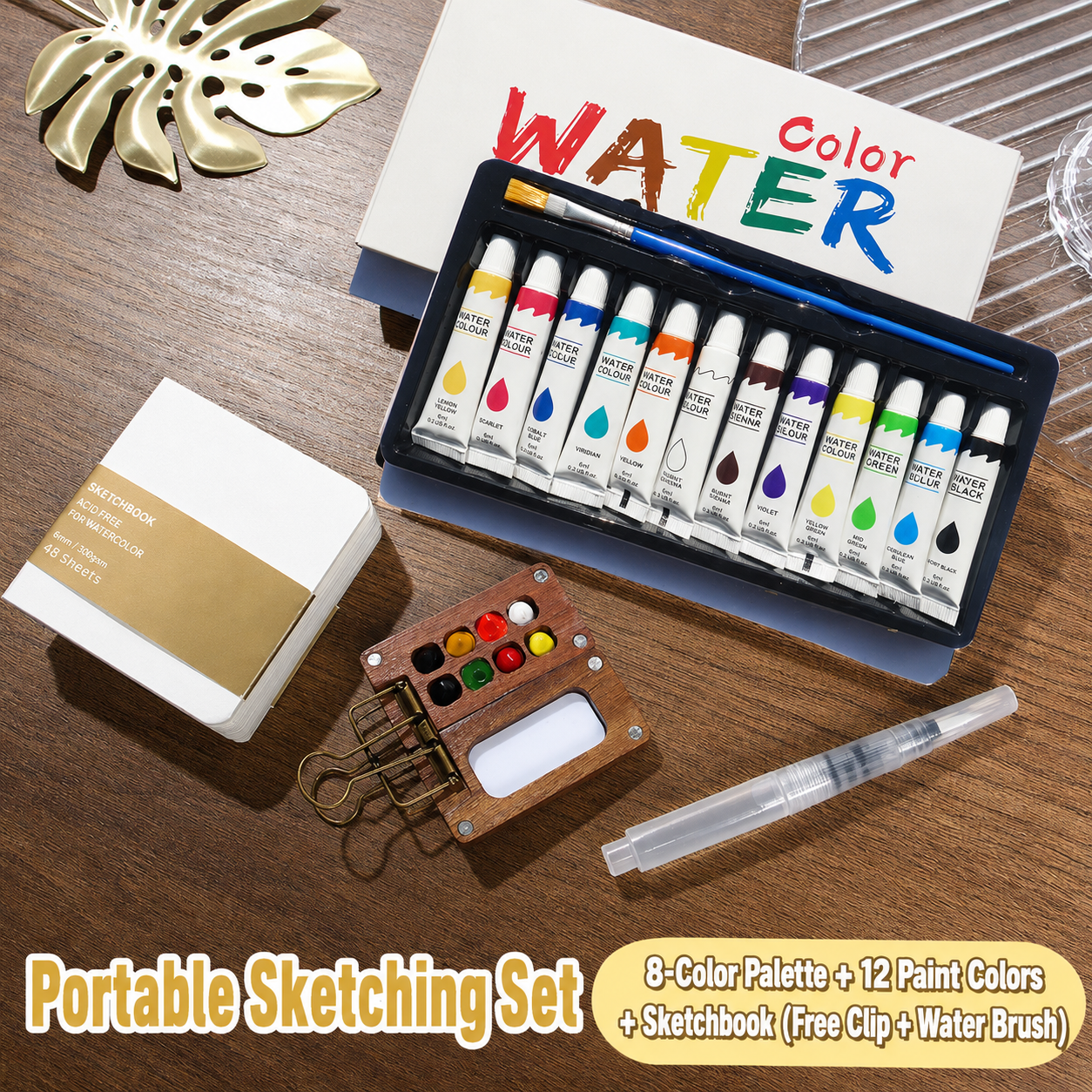 ✨Over 50% OFF Today! 🖌️ Pocket-Sized Watercolor Set for Travel & Journaling