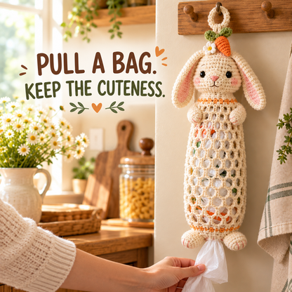 🔥Buy 3, Get 1 Free—Today Only 🔥🔥– 🌼 Cottage Harvest Keepers™ — Crochet Animal Bag Holder DIY Kit
