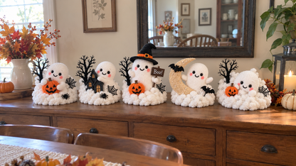 Glowing Ghost Staircase Decor – Cute Halloween Railing Accent