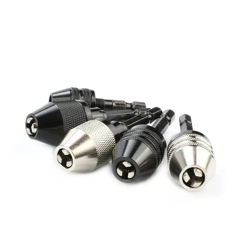 🛠️ Keyless 3-Jaw Drill Chuck – Quick-Change 0.3–3.4mm Round Shank