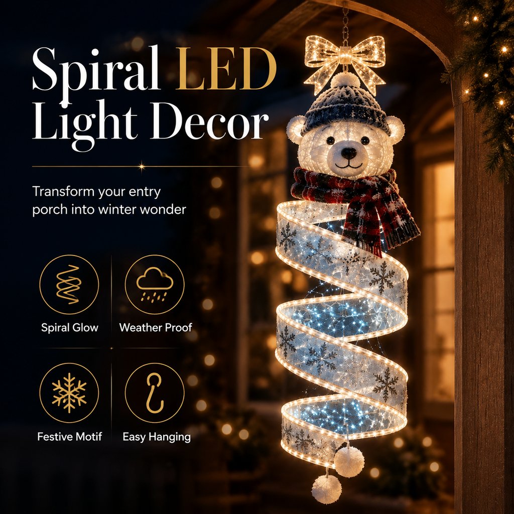 🎄Julmagisk spiralhängande LED-ljuskollektion