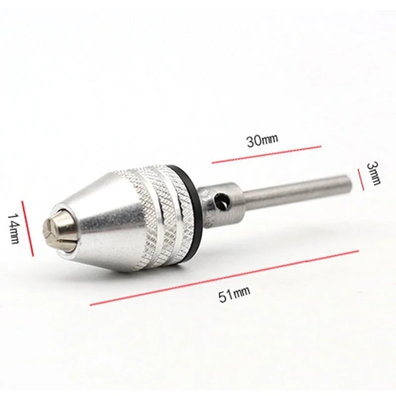 🛠️ Keyless 3-Jaw Drill Chuck – Quick-Change 0.3–3.4mm Round Shank