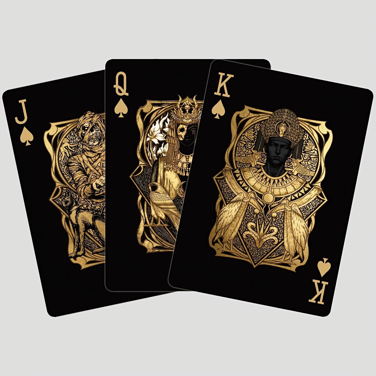 🃏 Black‑Gold Egyptian Themed Playing Cards