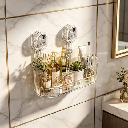 🛁✨ No-Drill Bathroom Storage Box – Strong Suction, Easy Install, More Space