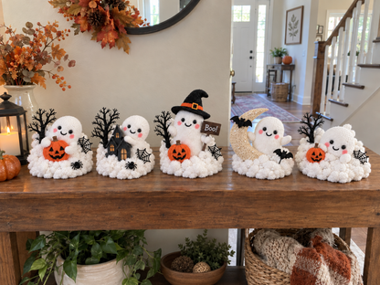 Glowing Ghost Staircase Decor – Cute Halloween Railing Accent