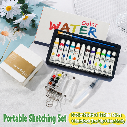 ✨Over 50% OFF Today! 🖌️ Pocket-Sized Watercolor Set for Travel & Journaling