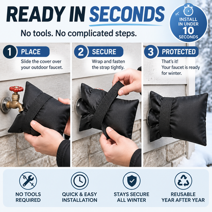 ❄️ 4-Pack Winter Faucet Covers — Protect Outdoor Faucets From Freezing & Costly Repairs