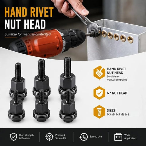 M3–M12 Threaded Rivet Nut Kit 🔩 – Versatile Fastening Tools for DIY Repairs