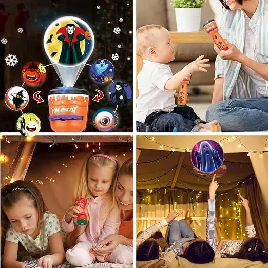 🔥HOT SALE 49% OFF -🎃👻Kids Halloween Christmas Projection Flashlight Toy