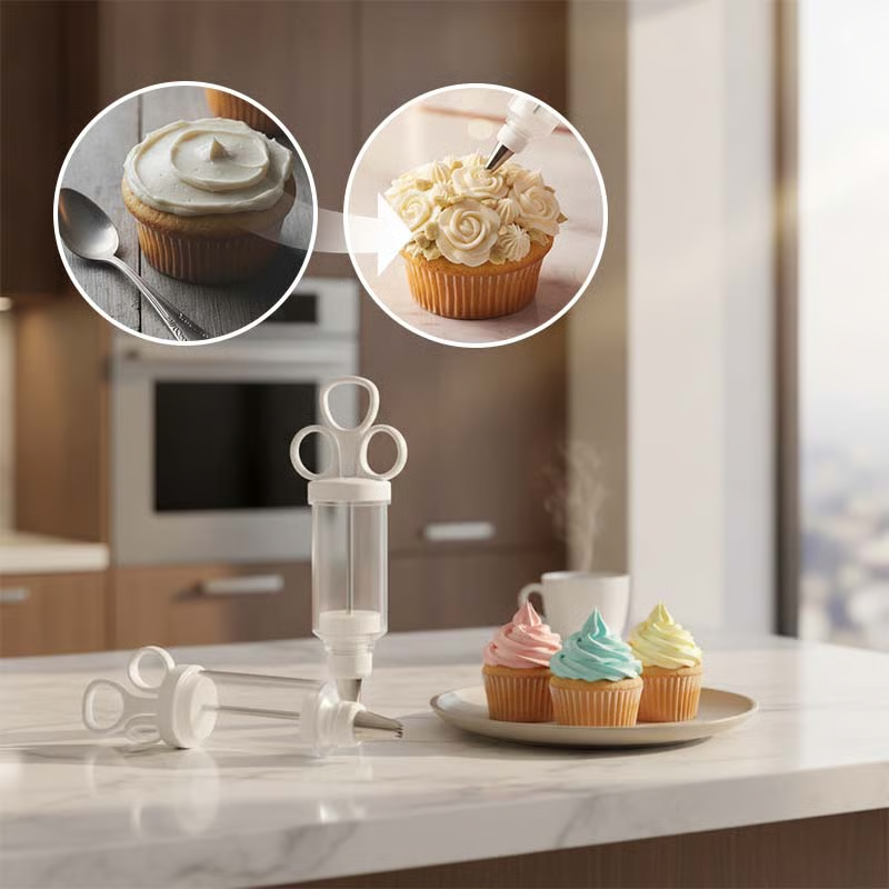 🧁 Stainless Steel Cream Piping Nozzles for Cakes & Cupcakes