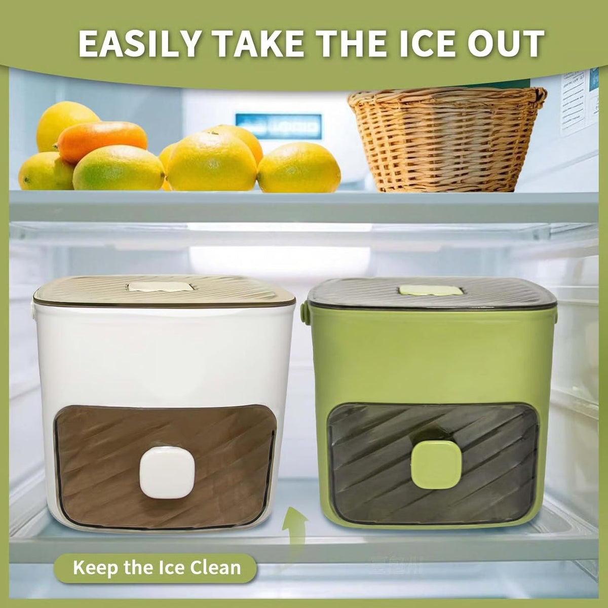🧊✨ Stackable Ice Cube Tray with Storage Bin – Freeze, Store & Serve with Less Mess