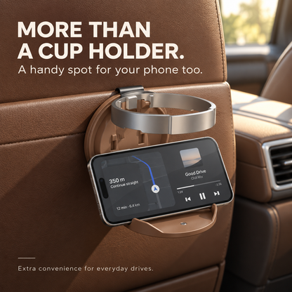 🚗 Universal Foldable Car Cup Holder – Space-Saving Drink & Phone Organizer