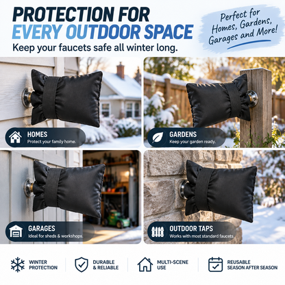 ❄️ 4-Pack Winter Faucet Covers — Protect Outdoor Faucets From Freezing & Costly Repairs