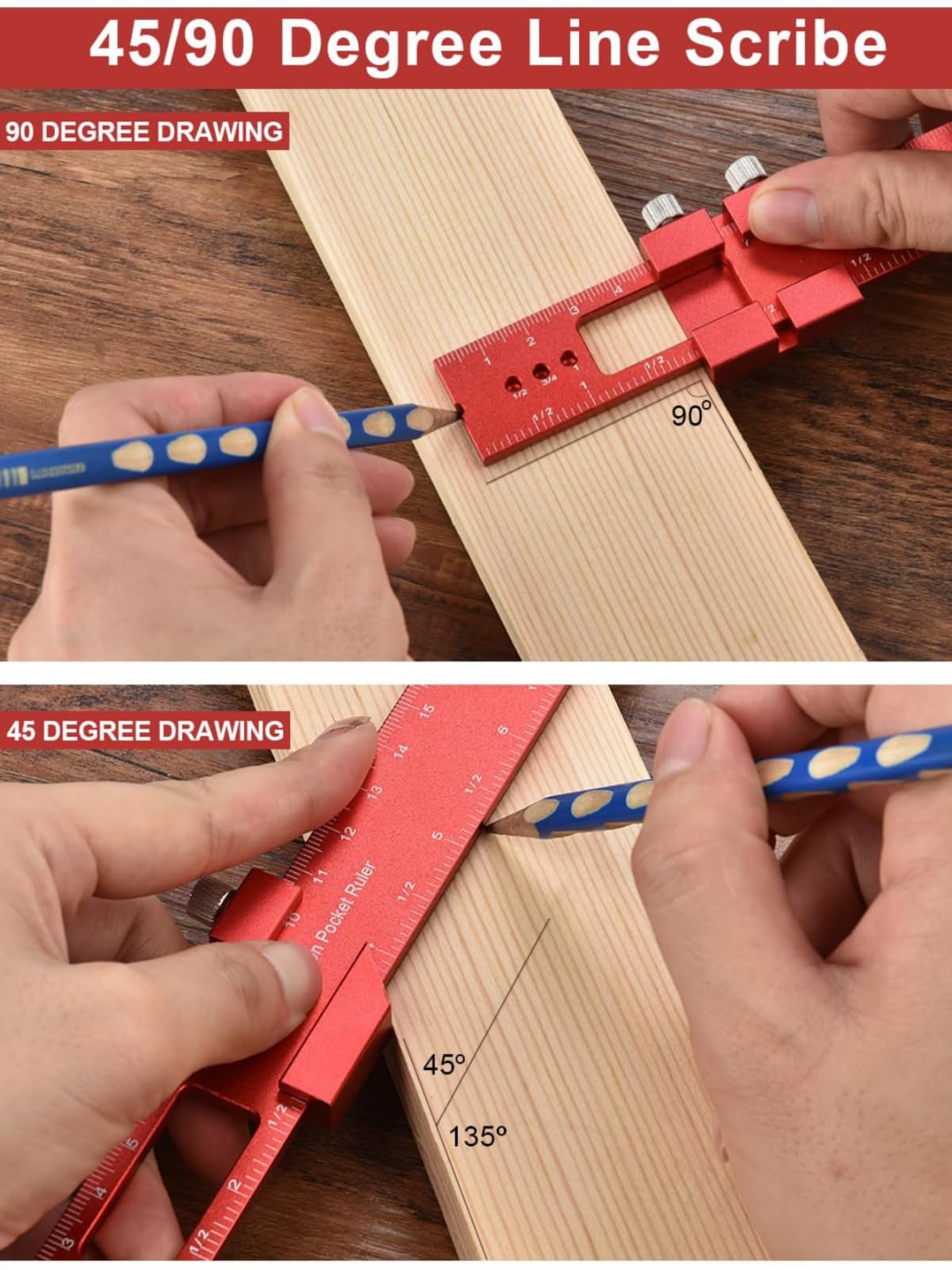 Pocket-Sized Woodworking Layout Gauge for Precise Marking 📐