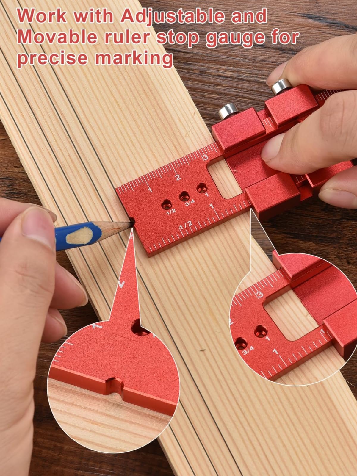 Pocket-Sized Woodworking Layout Gauge for Precise Marking 📐