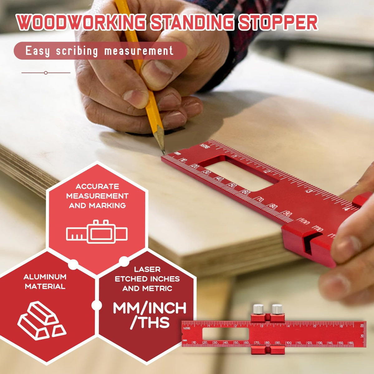 Pocket-Sized Woodworking Layout Gauge for Precise Marking 📐