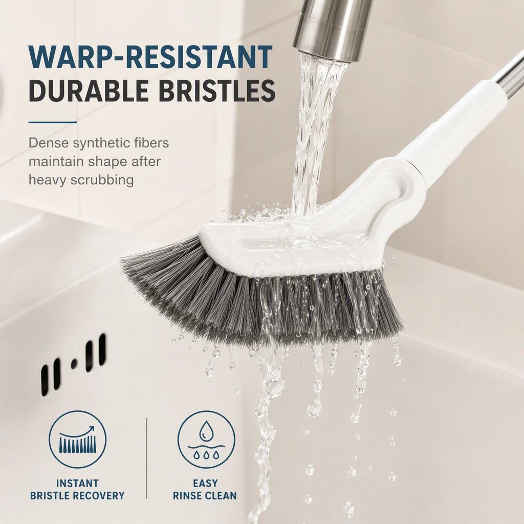 Reach & Shine Extendable Floor Scrubber with Long Handle – 1 Pack 🧼✨