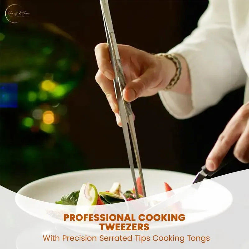 2-Piece Precision Culinary Tweezer Set – Non-Slip Grip for Cooking & Plating 🍳