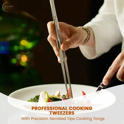 2-Piece Precision Culinary Tweezer Set – Non-Slip Grip for Cooking & Plating 🍳