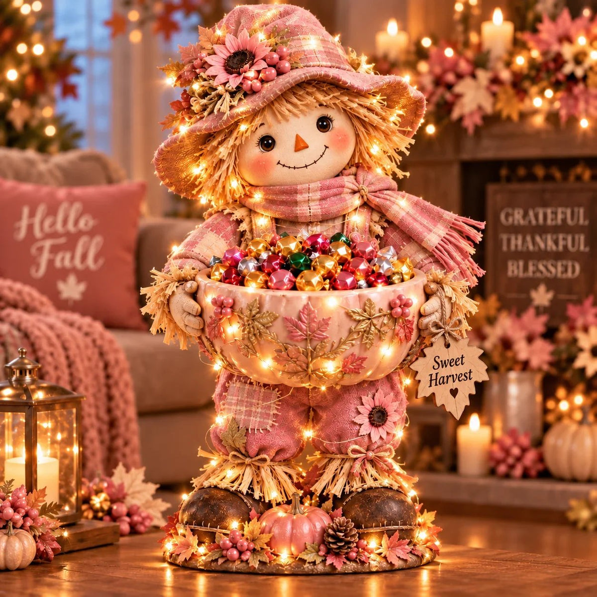 🔥 Limited-Time 49% OFF –– Lighted Scarecrow Candy Bowl
