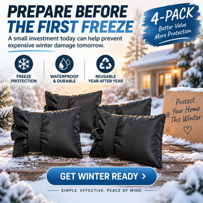 ❄️ 4-Pack Winter Faucet Covers — Protect Outdoor Faucets From Freezing & Costly Repairs