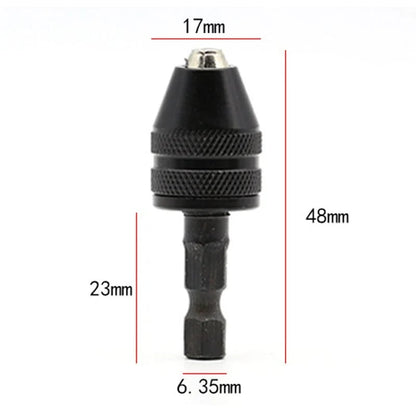 🛠️ Keyless 3-Jaw Drill Chuck – Quick-Change 0.3–3.4mm Round Shank